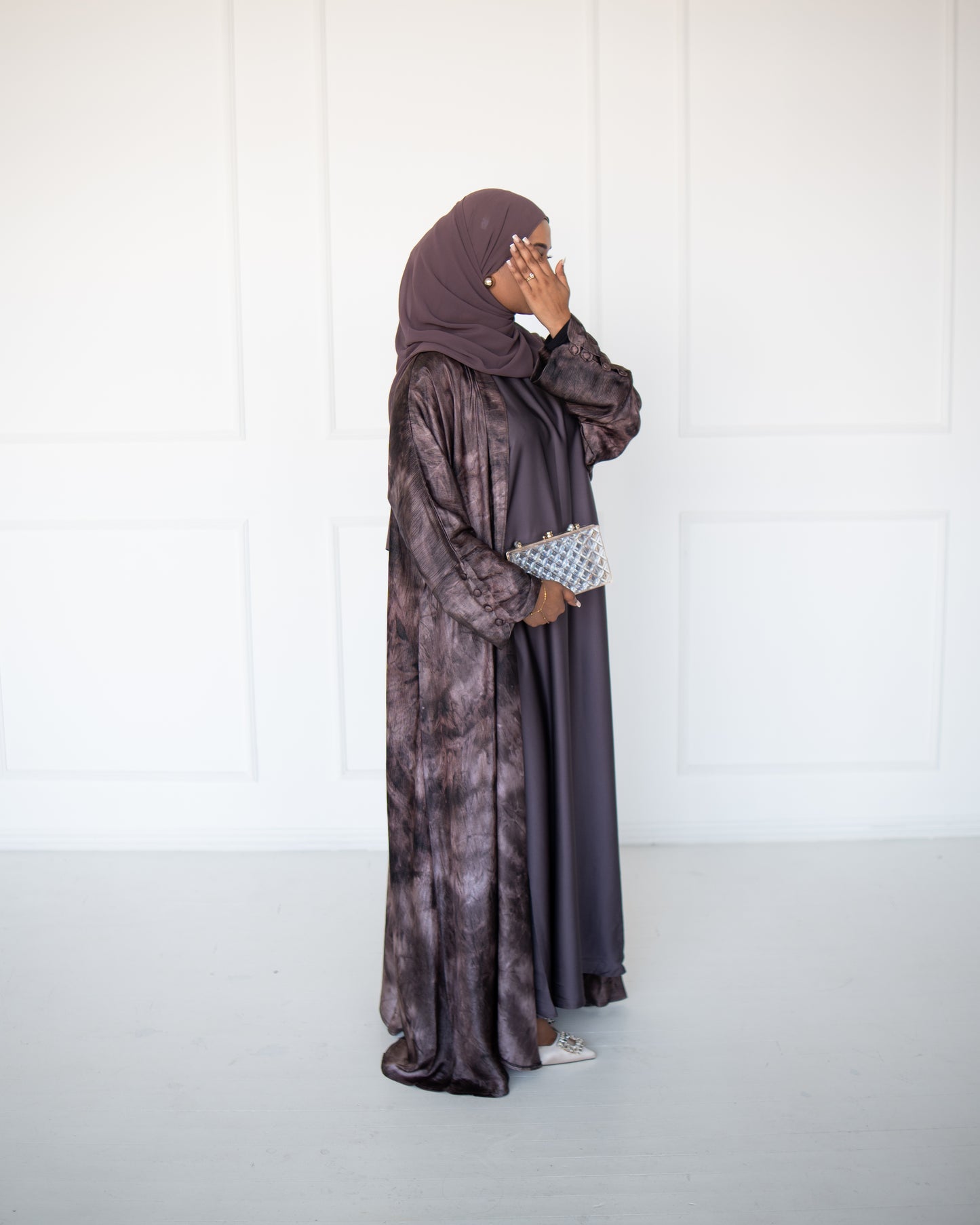 Earthy Brown Marble Abaya
