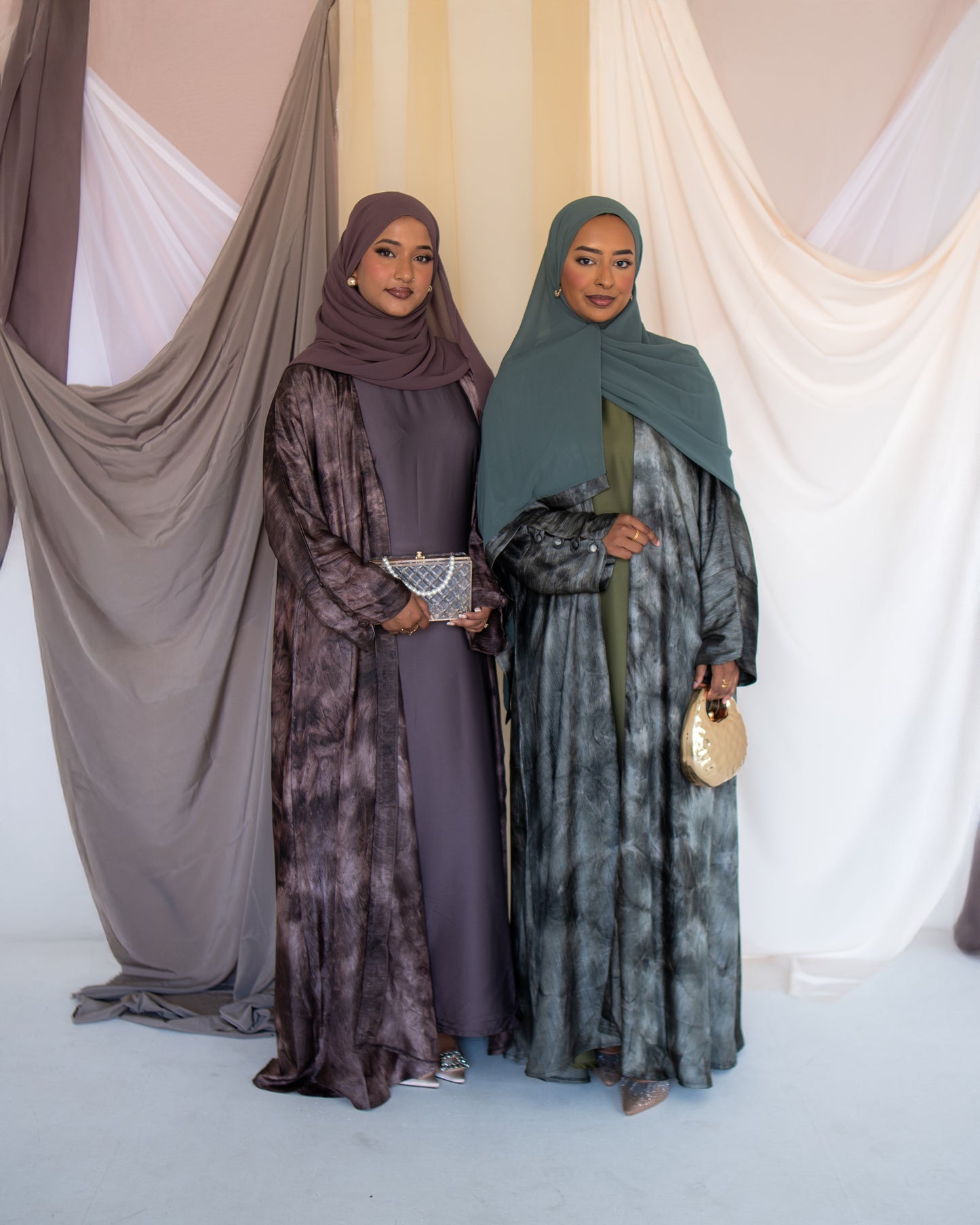 Serene Green Marble Abaya
