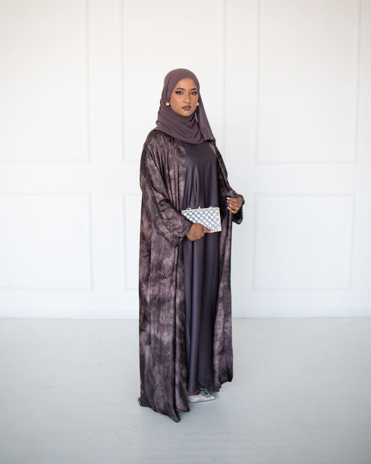 Earthy Brown Marble Abaya